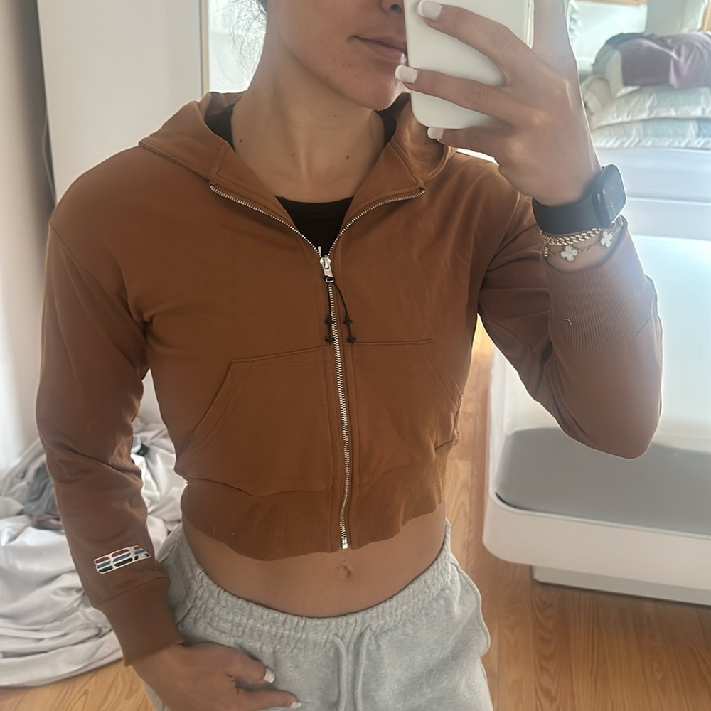 🤎Adam Selman Cropped Zip